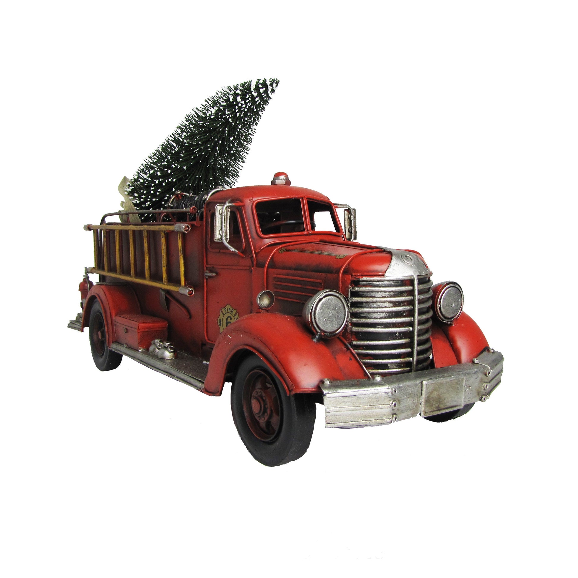 1940's Vintage Style Fire Truck with Christmas Tree – Becca Lynn